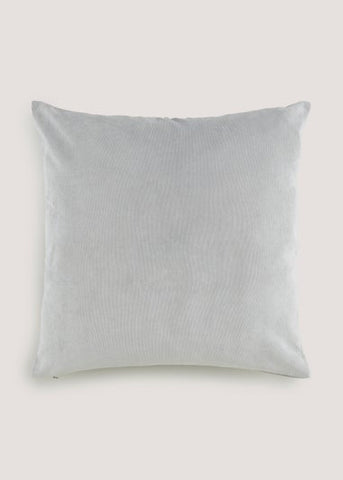 Grey Large Soft Velour Cushion (55cm x 55cm) M493757