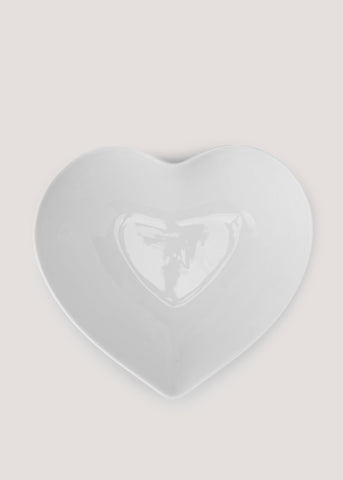 White Heart Shape Serving Dish (22cm x 19cm x 8cm) M484817