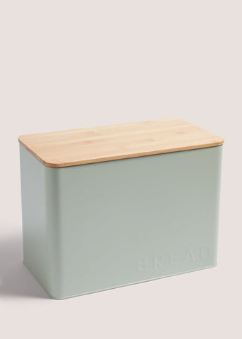 Pastel Green Bread Bin (23cm x 32cm x 17.5cm) M484684