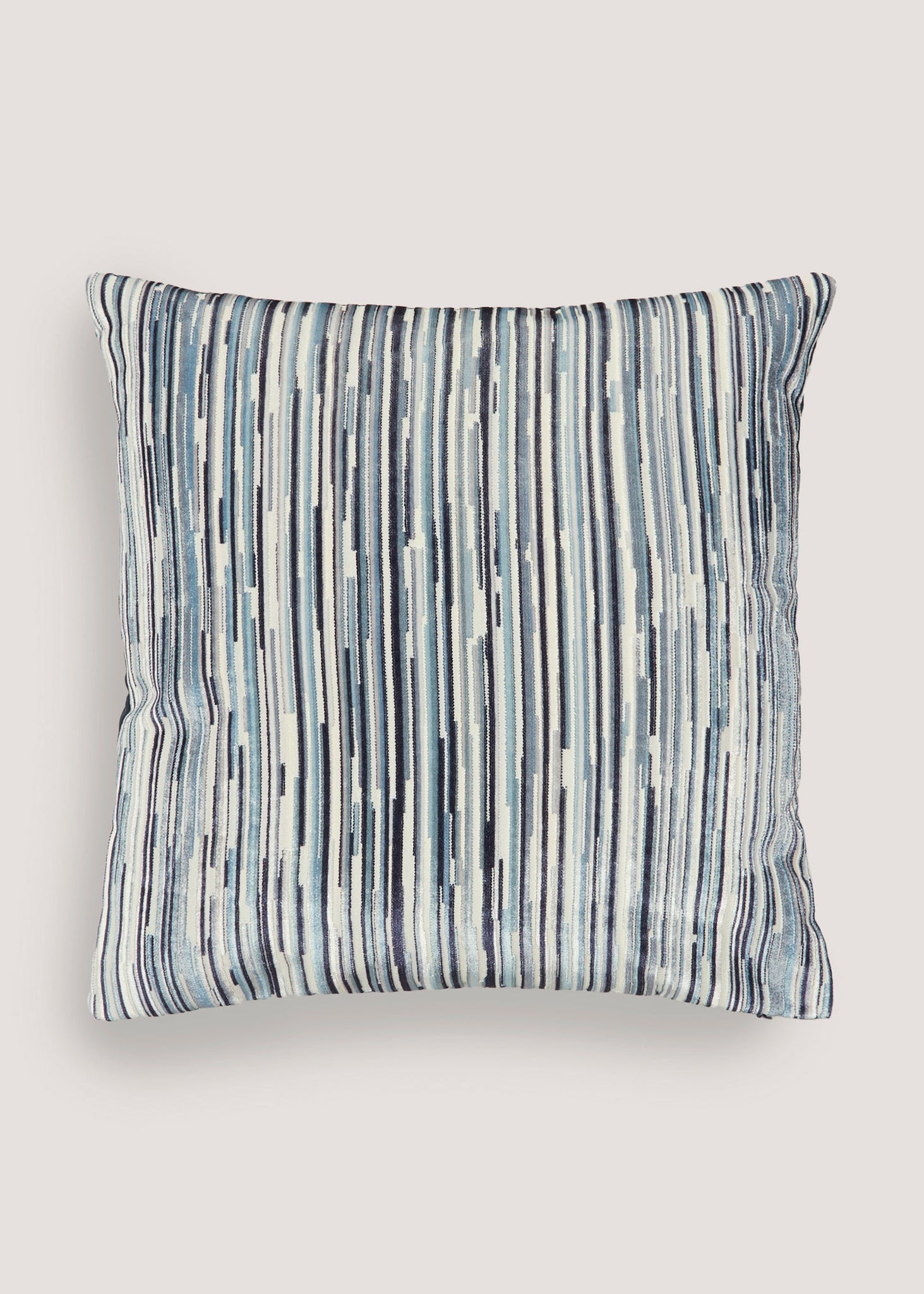 Blue Velvet Stripe Cushion M493798