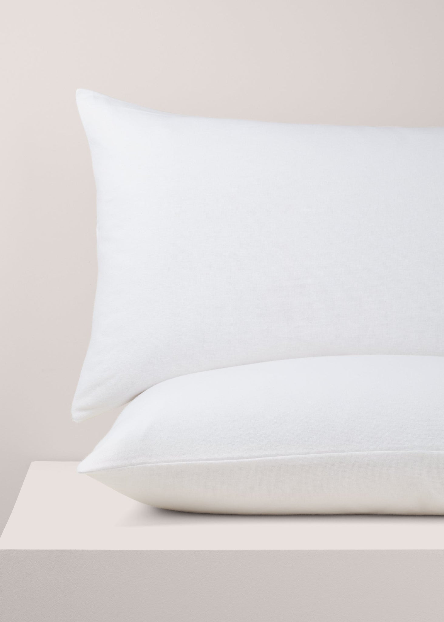 White Brushed Cotton Pillowcase Pair M237590