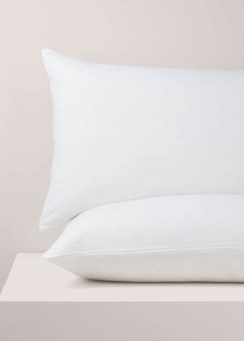 White Brushed Cotton Pillowcase Pair M237590