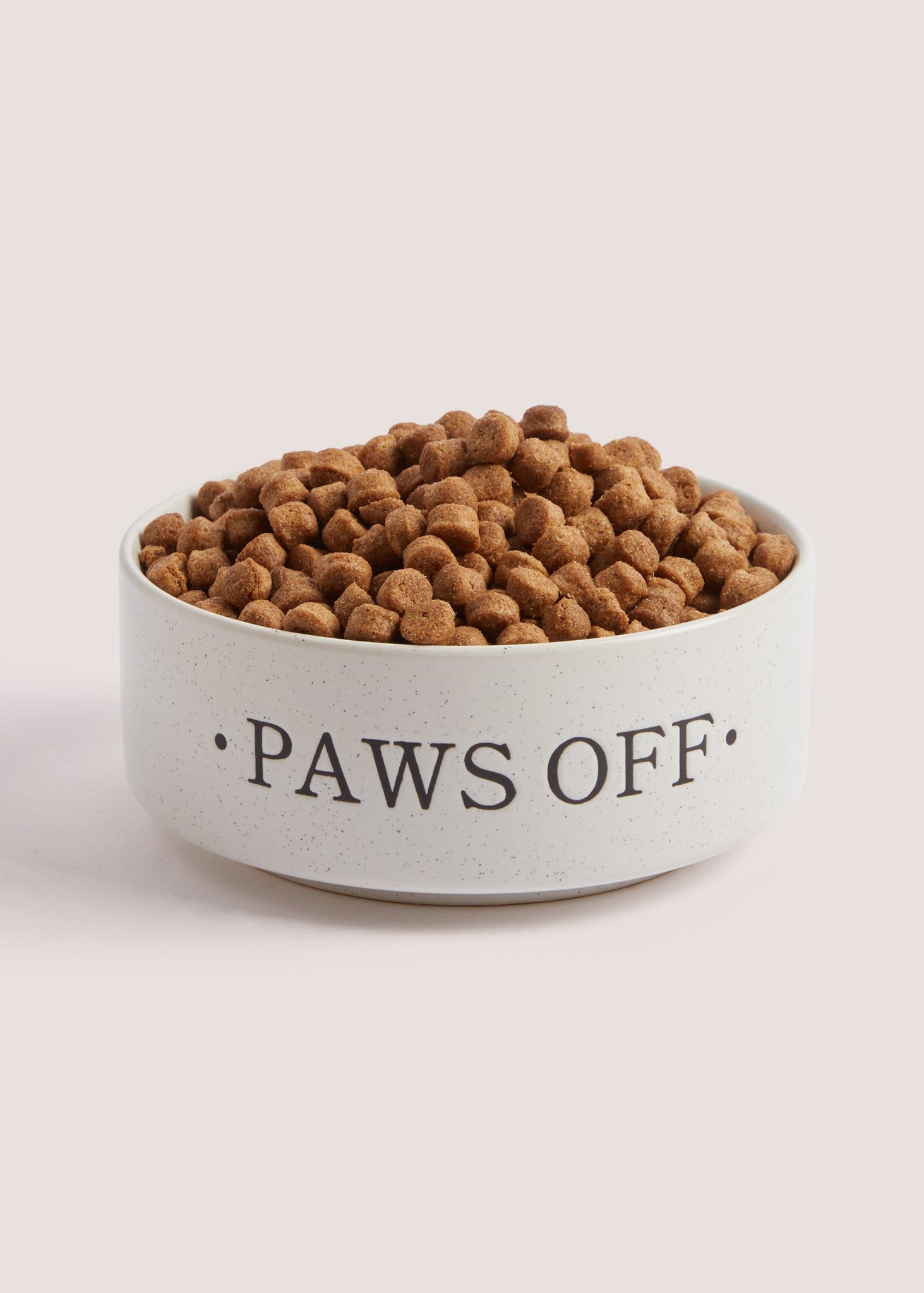 Monochrome Paws Off Ceramic Pet Bowl (15cm x 15cm x 6cm) White M494010