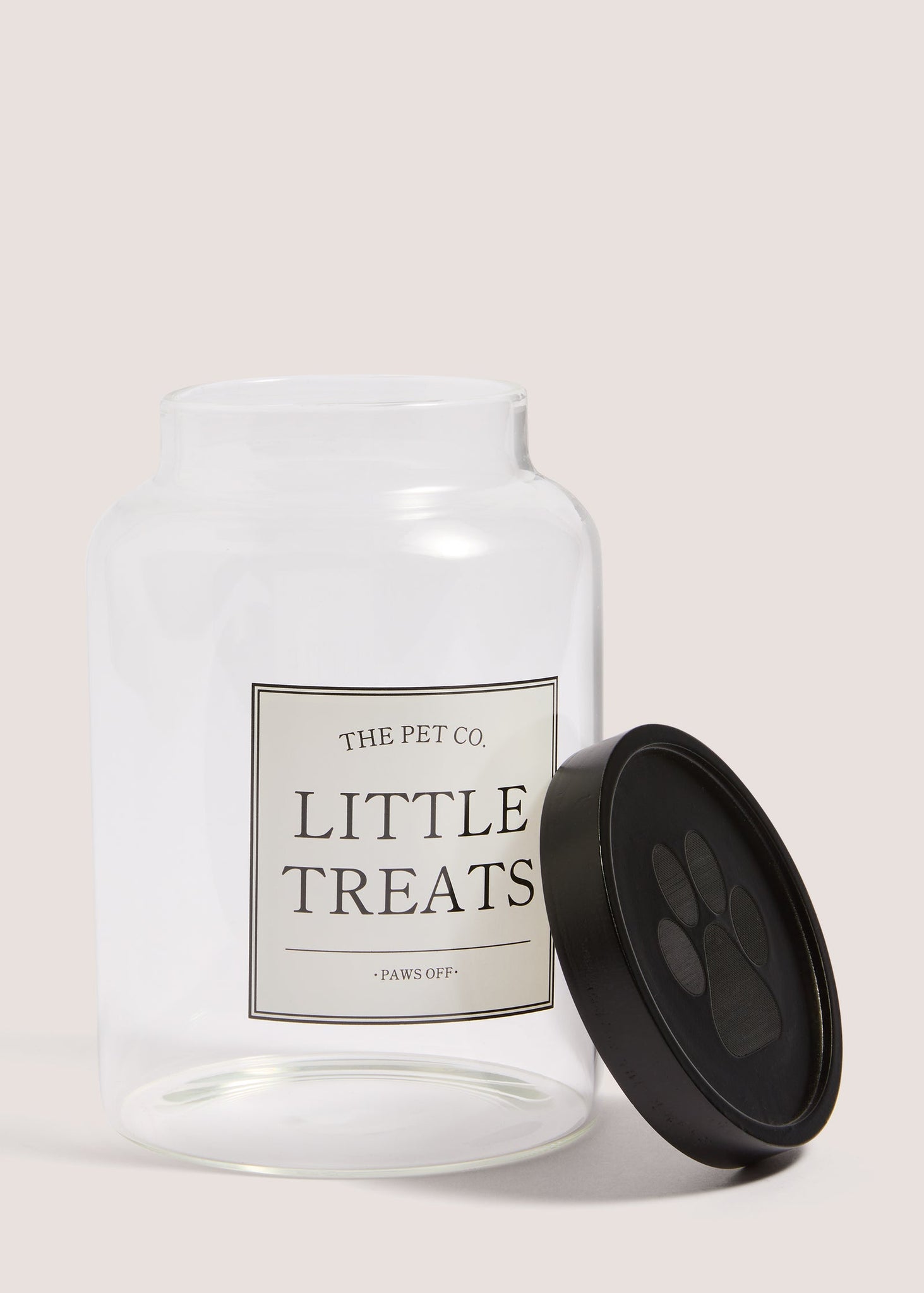 Little Treats Pet Glass Jar Black M494011