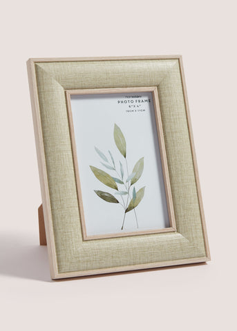 Linen Photo Frame (6x4in) Green M698097