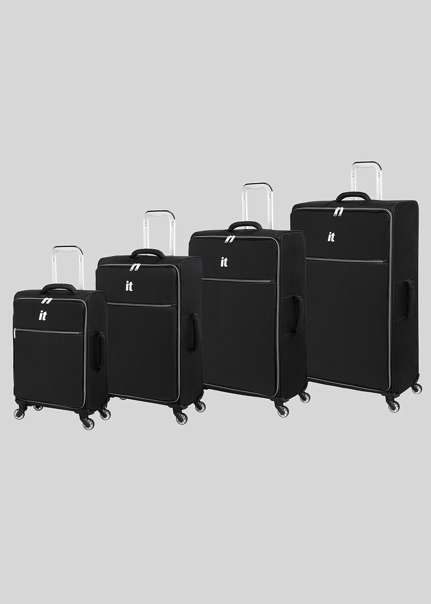 IT Luggage Black Navigator Soft Shell Suitcase M472554 Matalan Malta