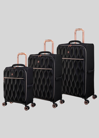 IT Luggage Black Enliven Suitcase  M472562