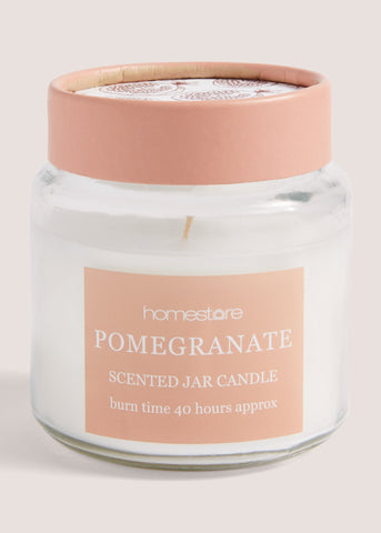 Pomegranate Scented Jar Candle White M698704