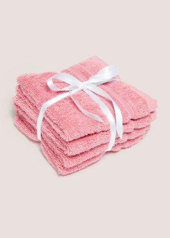 Pink 100% Egyptian Cotton Face Cloth Bundle M242351