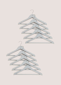 10 Pack Grey Wooden Hangers (22.5cm x 44.5cm) M484961