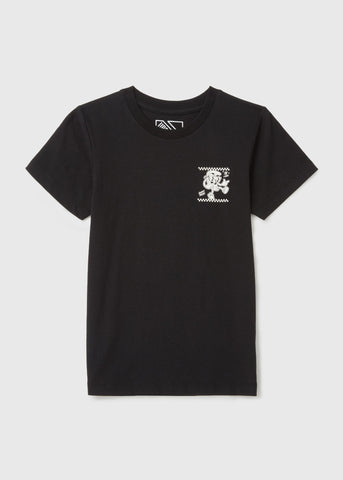 Boys Black Pizza Print T-Shirt (7-13yrs)  B157453