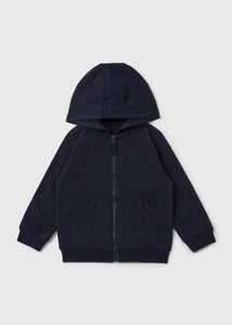 Boys Navy Zip Up Hoodie (1-7yrs)  B368550