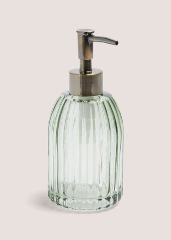 Green Glass Soap Dispenser ( 7x 7x17.6CM) M814727