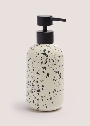 Cream Speckle Soap Dispenser (9x9x11cm) M814729