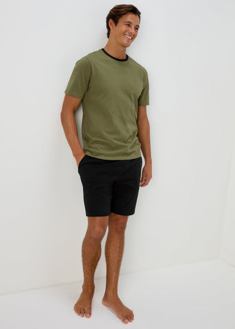 Green Basic Shorts Set  M251149