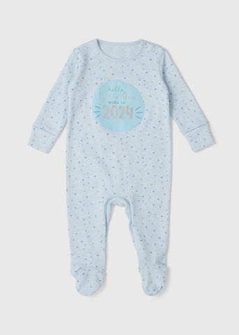 Baby Blue Born In 2024 Sleepsuit (Tiny Baby-6mths)  C136137