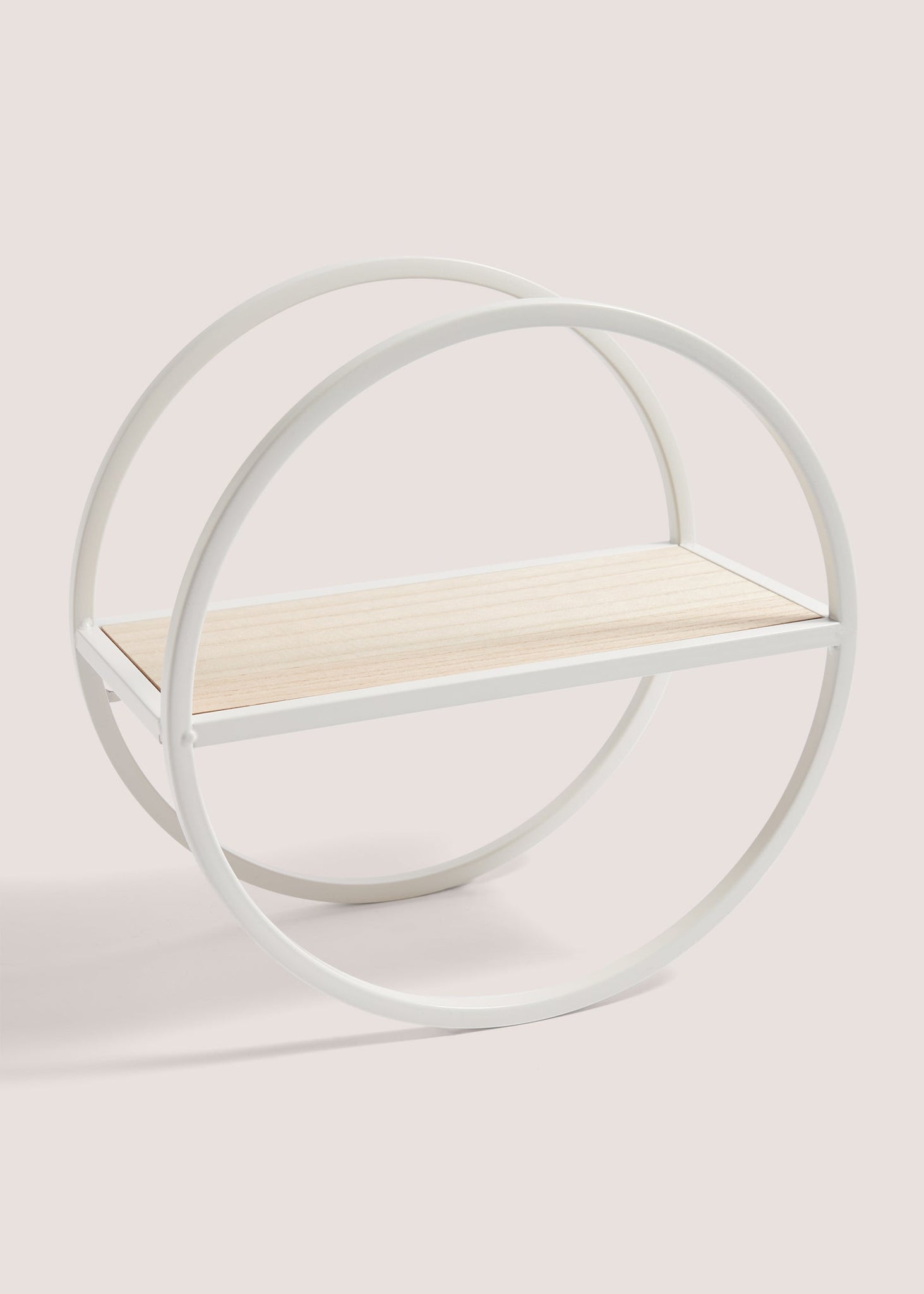 Small White Round Metal Shelf (30cm x 30cm x 15cm) M698164
