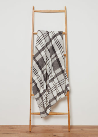 Grey Plaid Print Throw (130cm x 150cm) M493963