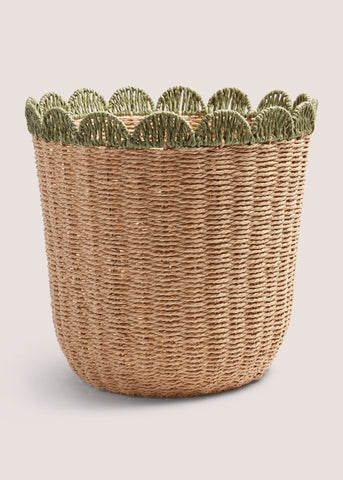 Scallop Edge Basket (35cm X 35cm X 35cm) Natural M698208