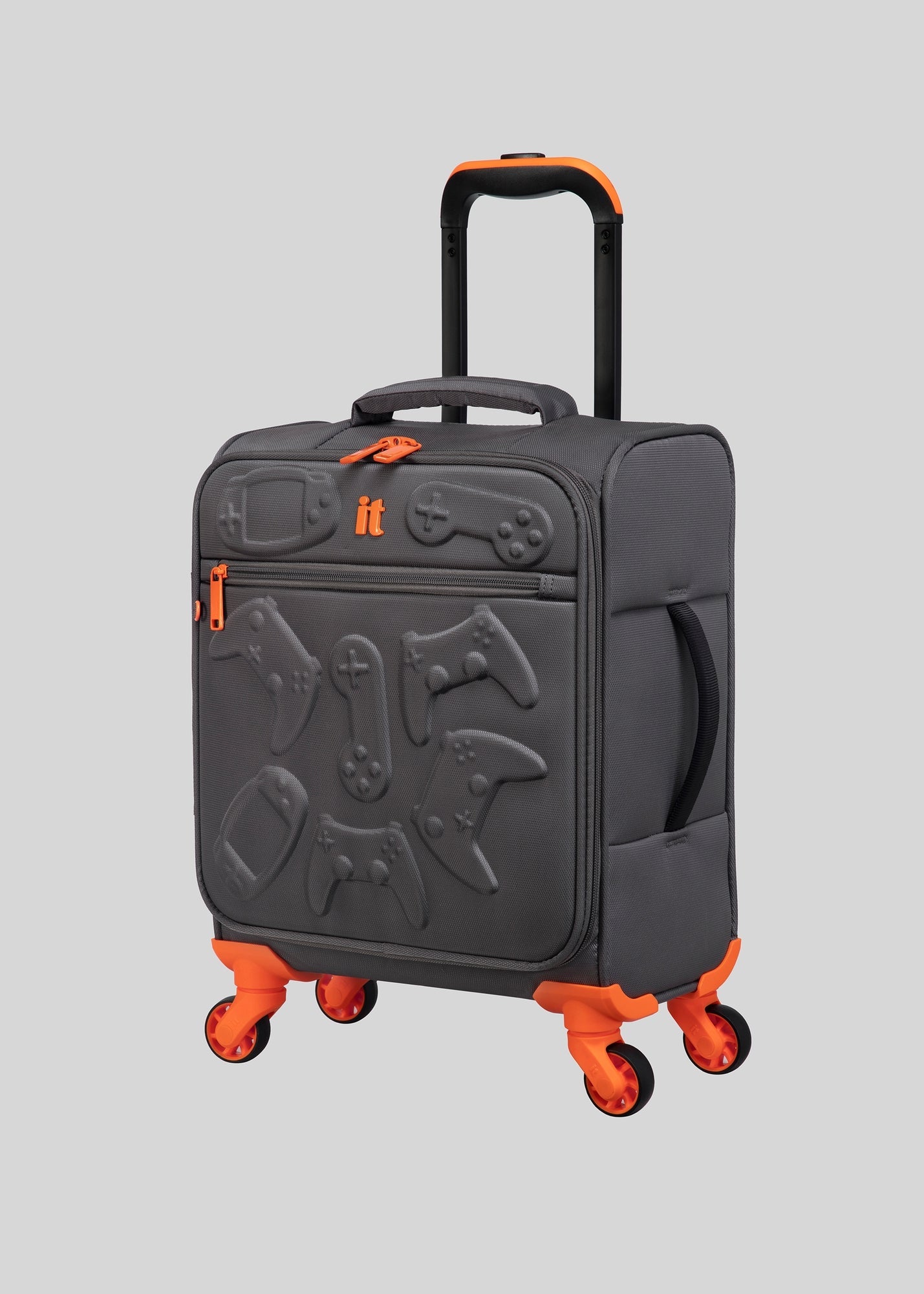 IT Luggage Grey Gaming Suitcase (44.5cm x 33.5cm x 20cm) M472672