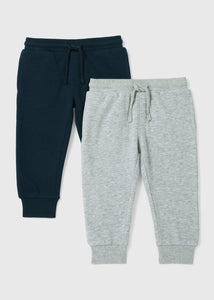 2 Pack Boys Navy & Grey Joggers (1-7yrs)  B369179