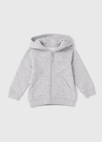 Boys Grey Zip Up Hoodie (1-7yrs)  B368549