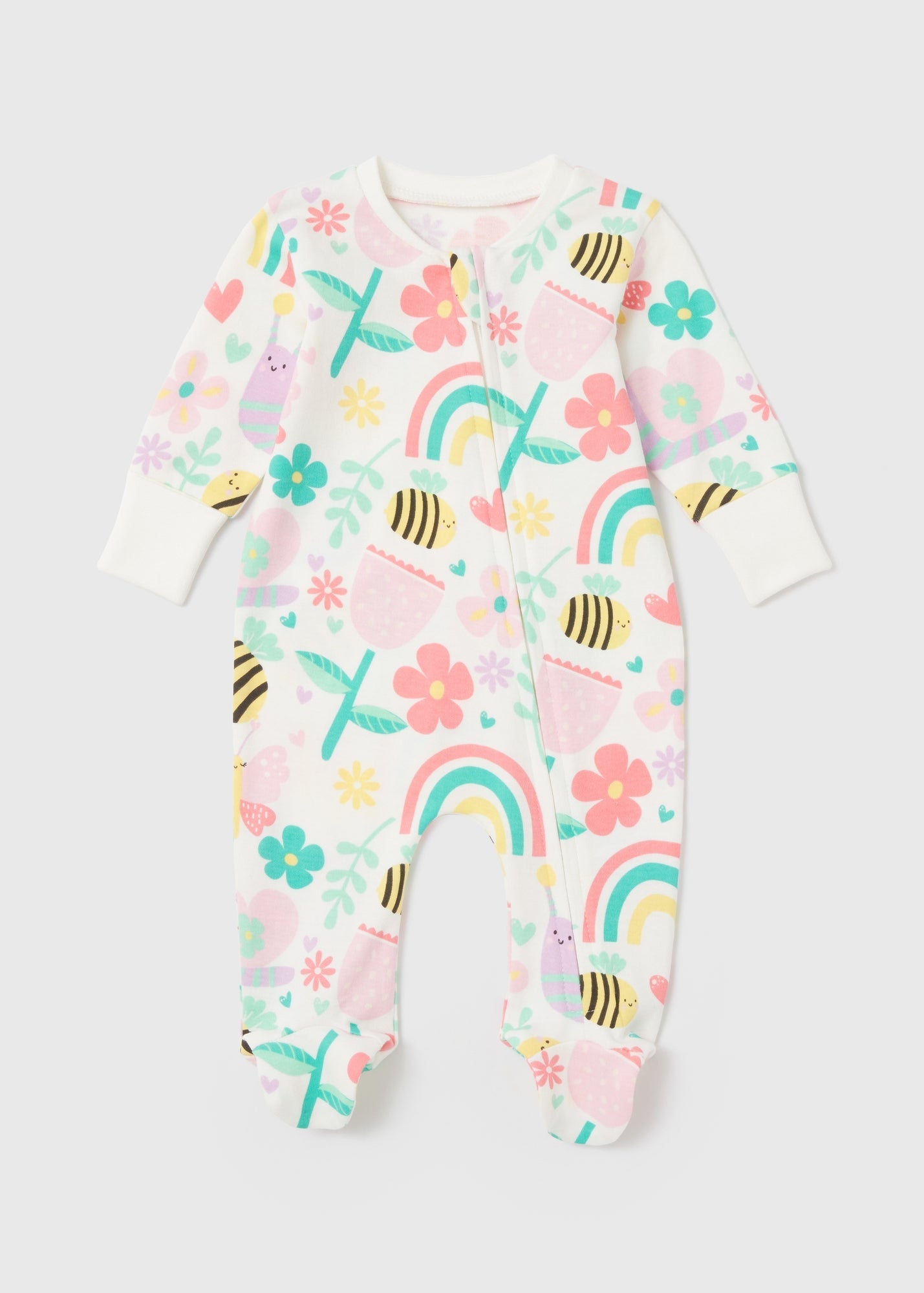 Baby Girls Cream Bee Sleepsuit (Newborn-18mths)  C136140