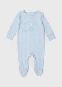 Baby Blue Little Brother Sleepsuit (Tiny Baby-18mths)  C136144