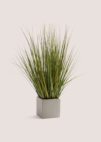 GRASS IN GREY SQ POT M698221