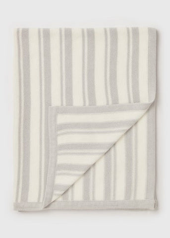 Stripe Knitted Blanket Grey C136264