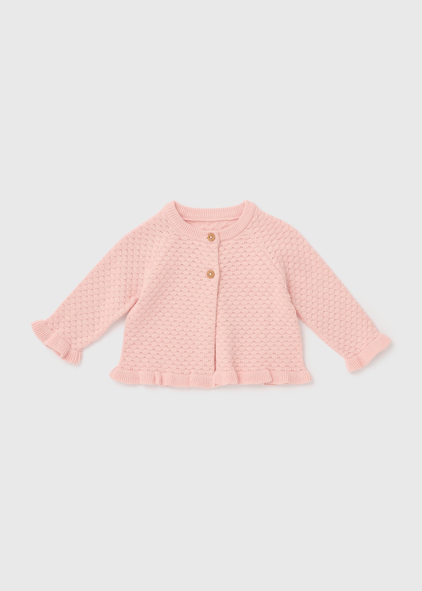 Girls Pink Frill Knit Cardigan (Newborn-23mths)  C320694