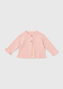 Girls Pink Frill Knit Cardigan (Newborn-23mths)  C320694