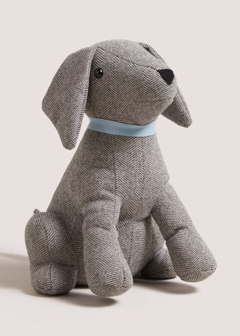 Herringbone Dog Doorstop (19X28cm) Grey M494077