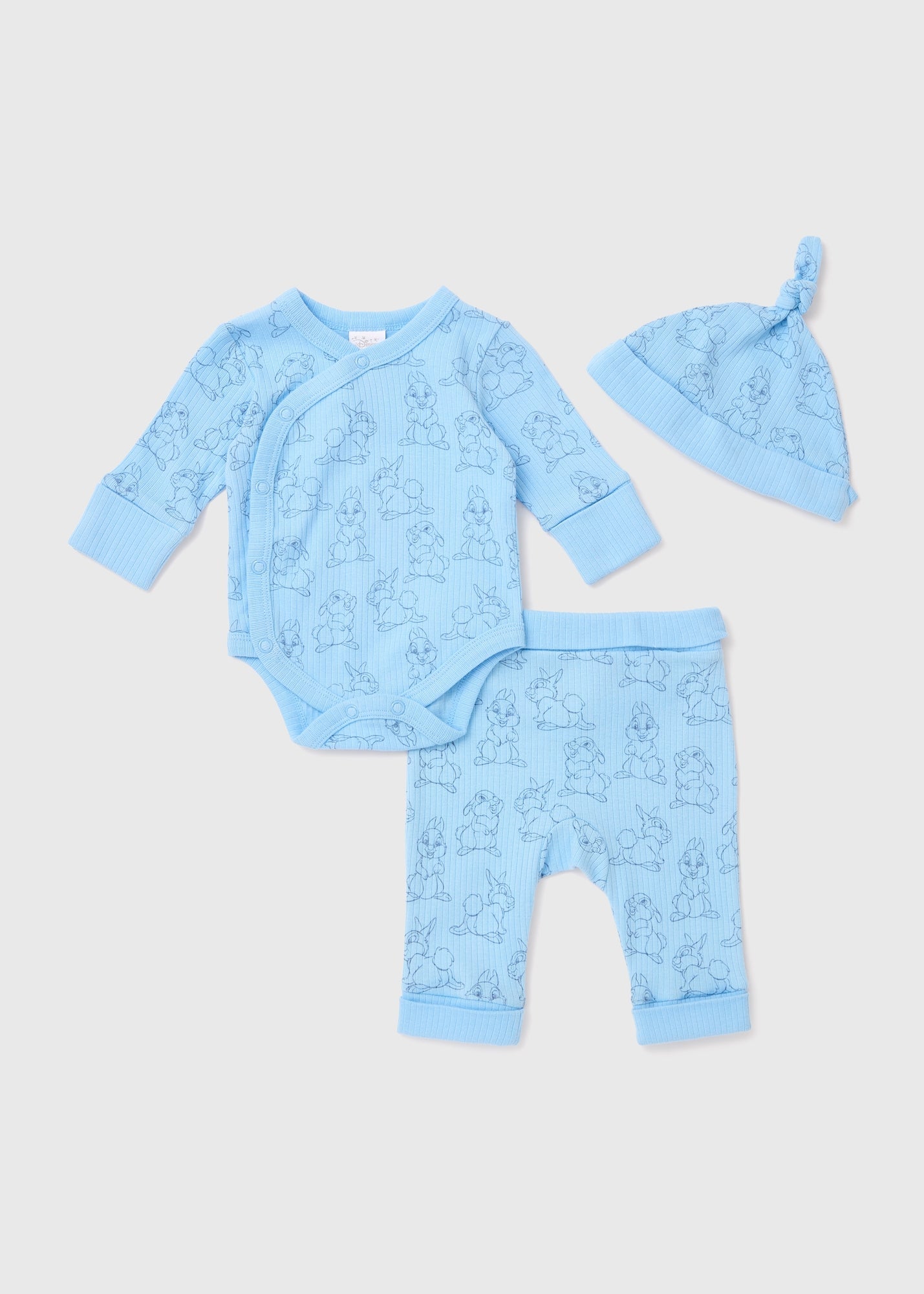 Disney Baby Blue Thumper Ribbed 3 Piece Set (Newborn-23mths)  C293924