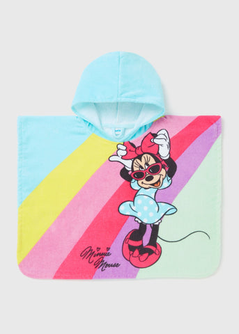Disney Pink Girls Minnie Mouse Poncho (3mths-5yrs)  C293980