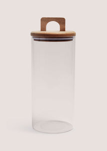Large Glass Jar With Handle & Lid (10cm x 22cm) M484776