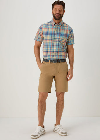 Lincoln Beige Belted Chino Shorts  M293350