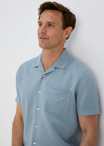 Blue Linen Viscose Shirt  M436926