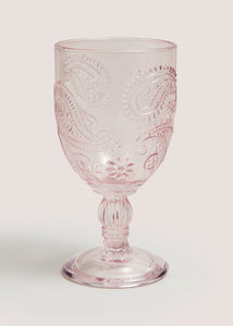 Wine Artisan Embossed Glass (8cm x 16cm) Pink M484901