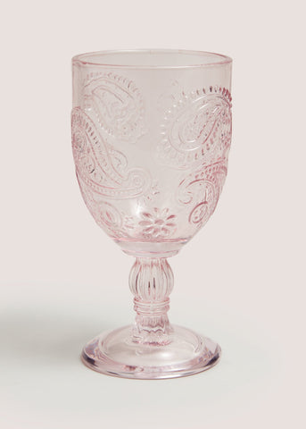 Wine Artisan Embossed Glass (8cm x 16cm) Pink M484901