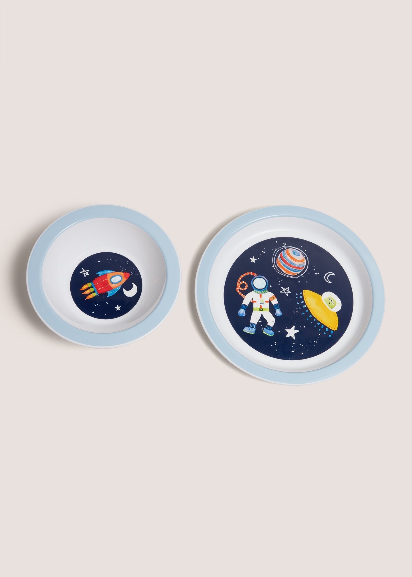 Kids 2 Piece Space Dinner Set Multi M484923