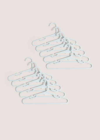 Kids 10 Pack Blue Plastic Hangers 
(37cm x 21cm) M484948