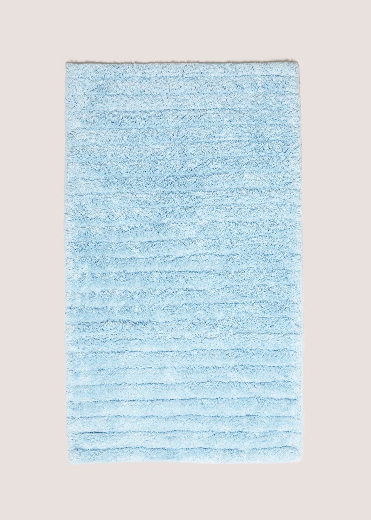 Blue Ribbed Cotton Bath Mat (40x25cm) M814851