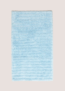 Blue Ribbed Cotton Bath Mat (40x25cm) M814851