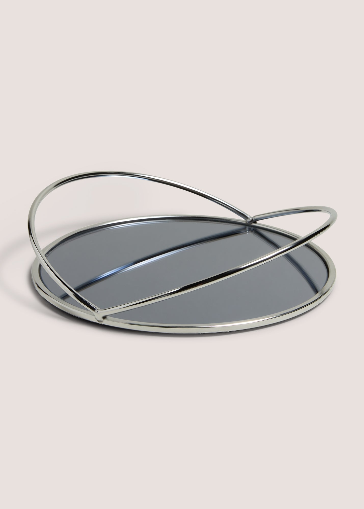 Black Mirrored Tray (29.5cm x 29.5cm x 5.6cm) Silver M698311