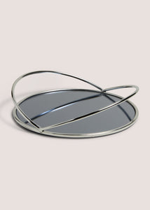 Black Mirrored Tray (29.5cm x 29.5cm x 5.6cm) Silver M698311