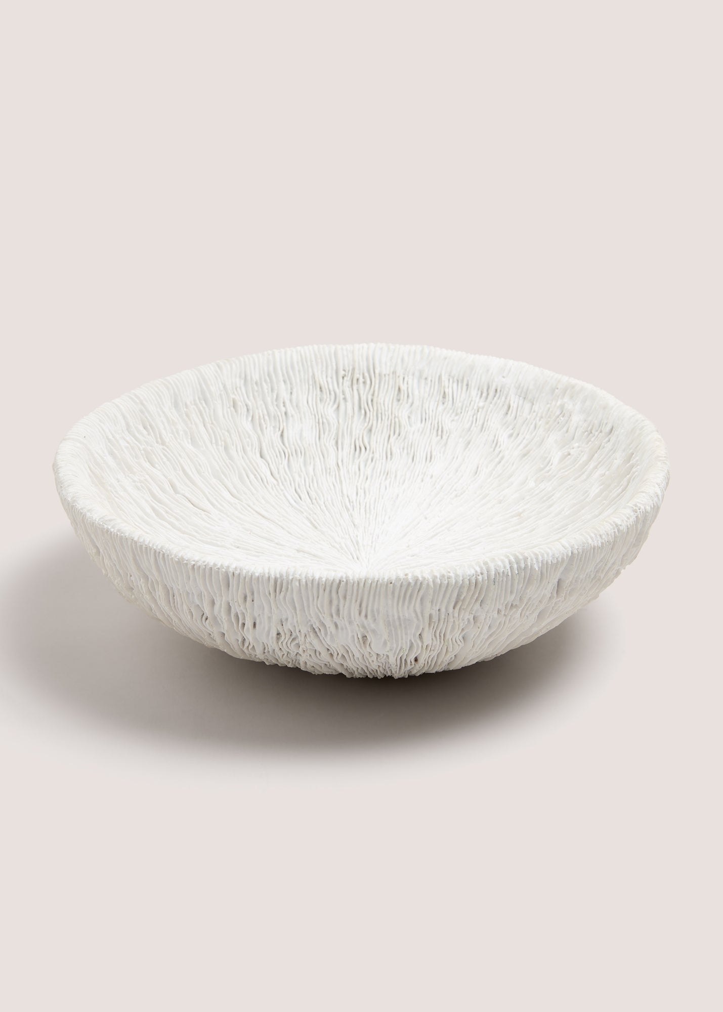 White Embossed Decorative Bowl (75cm x 25cm x 25cm) M698346