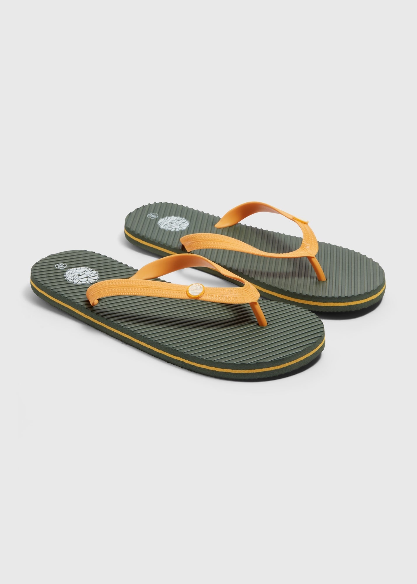 Green & Yellow Flip Flops  M212733