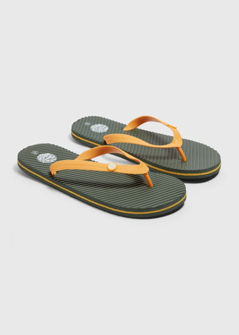Green & Yellow Flip Flops  M212733