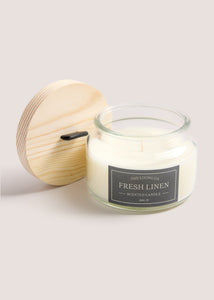Fresh Linen Scented Candles (200g) Black M698381